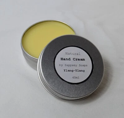 100% Natural Organic Ylang- Ylang Hand Cream Bees Wax Vitamin E 40ml Repairs