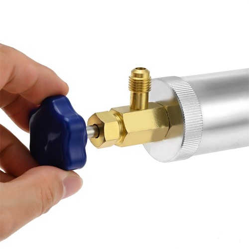 R134A R1234YF R410A AC Oil Dye Injector Oil Filling Syringe W/1/4" SAE &1/4" SAE - Picture 10 of 11