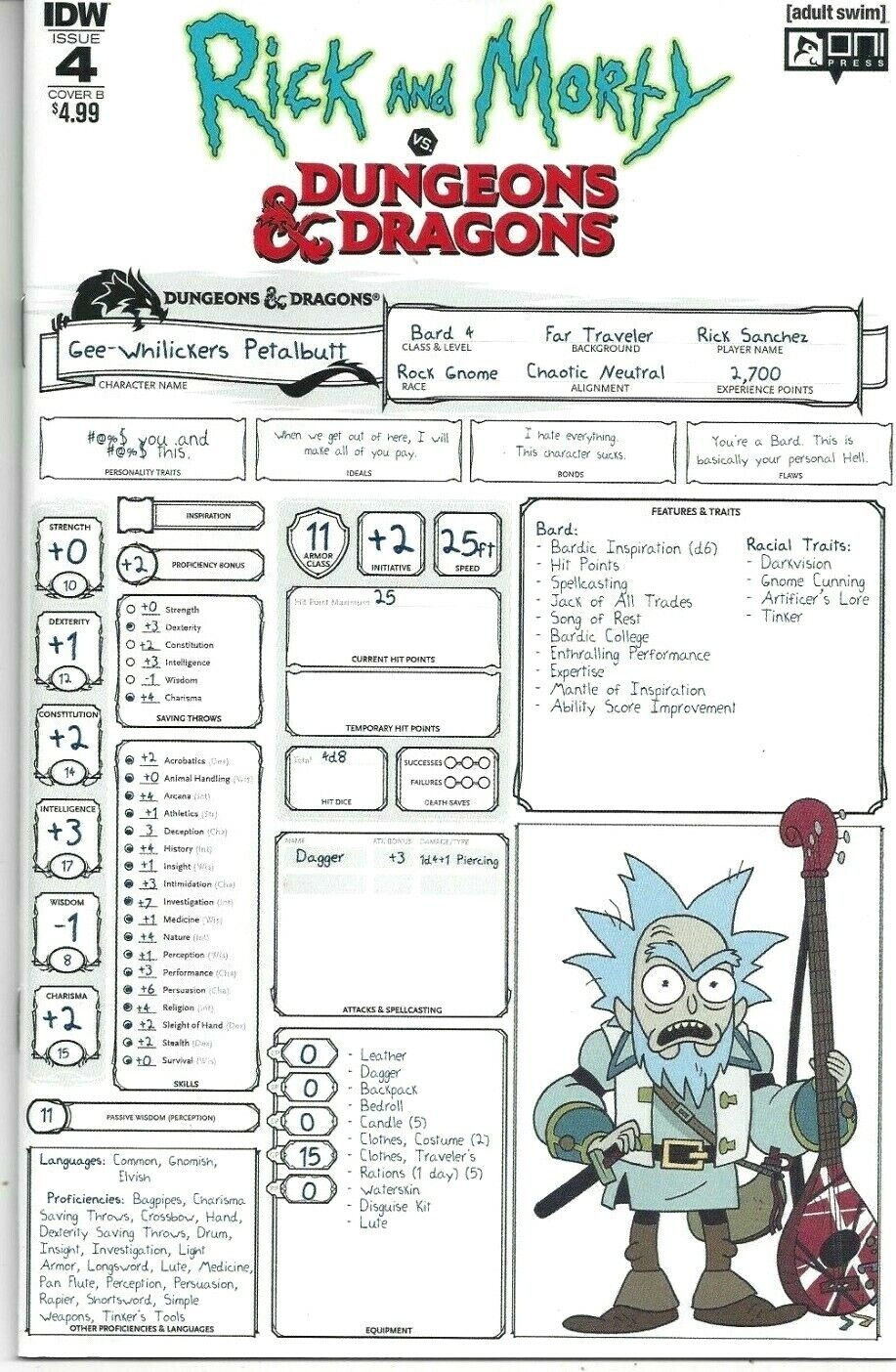 Third Rick & Morty Vs Dungeons & Dragons In IDW February 2022 Solicits