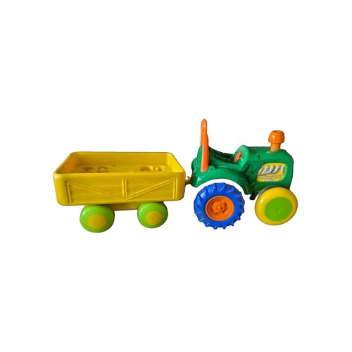 Kiddieland Farm Tractor and Trailer No Animals - Picture 4 of 5