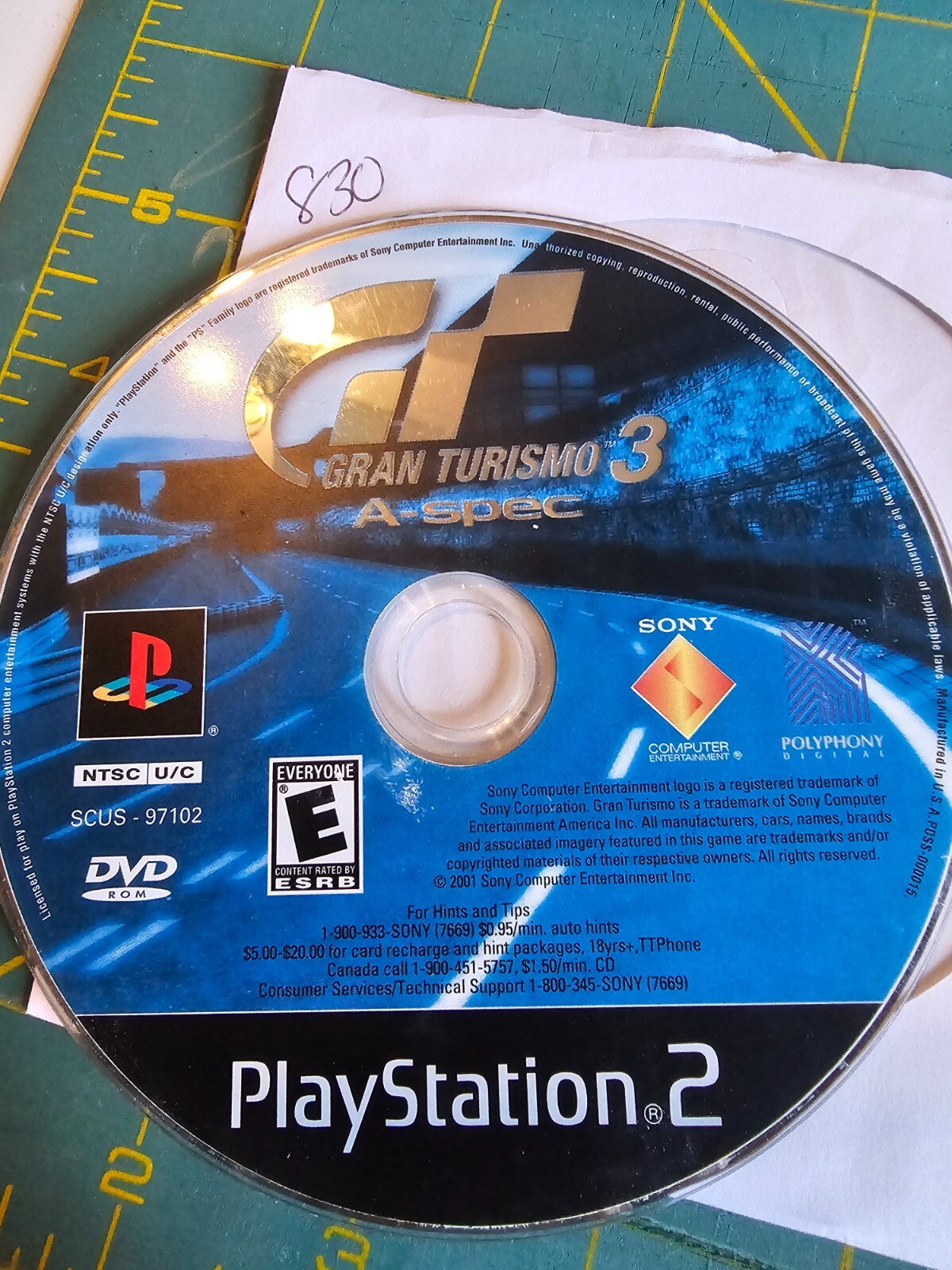 Gran Turismo 3 A-spec Video Game (Sony PlayStation 2, 2006) PS2