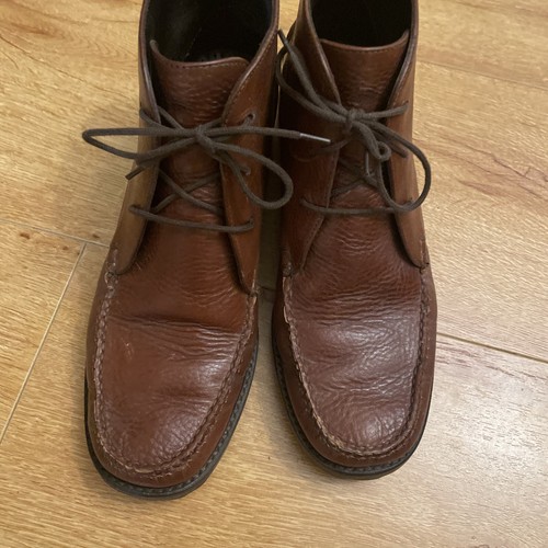 Cole Haan Country Vintage 90s Desert Lug Boots Brown Leather Lace Up Womens 7.5B - Picture 4 of 11