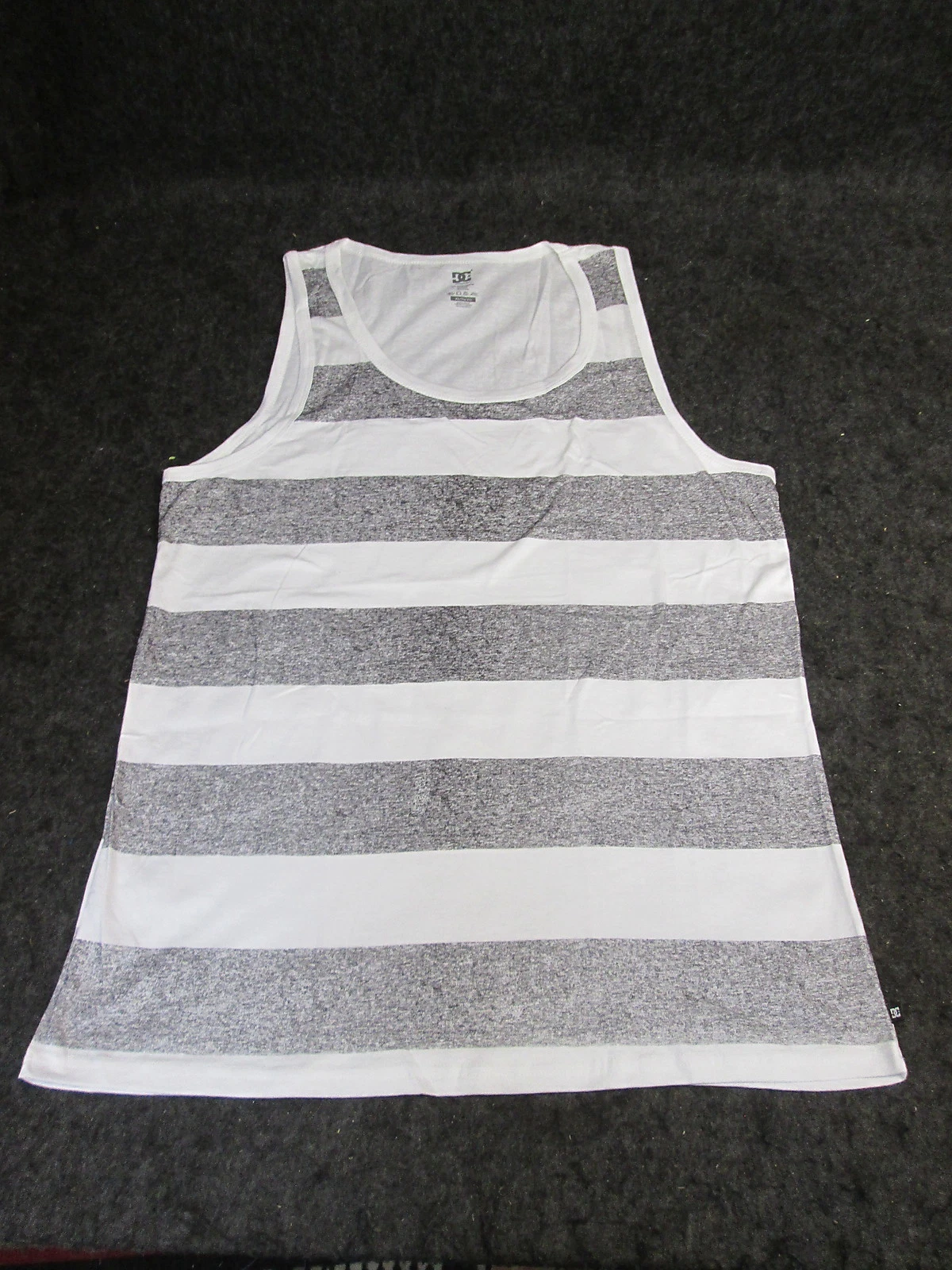Mens Genuine DC Casual Fashion bmx tank tee vest S M L XL XXL white/grey  DC155