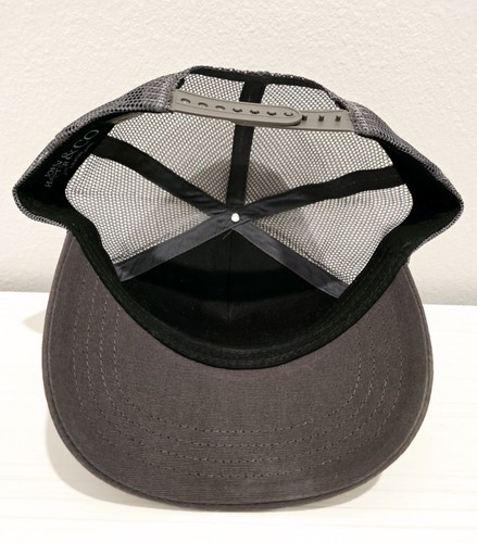 John Hatter & Co "RICH AND SEXY" Trucker Hat Aluminum Plaque Grey Snapback Cap - Picture 12 of 15
