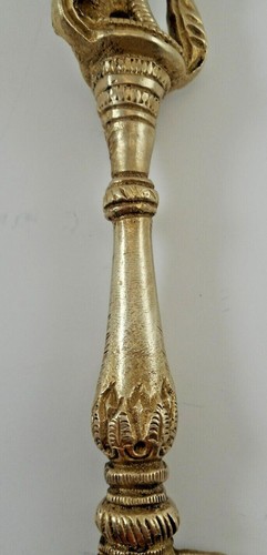 Antik Messing Original Tempel Weihwasser Löffel handgefertigt fein graviert - Bild 4 von 8