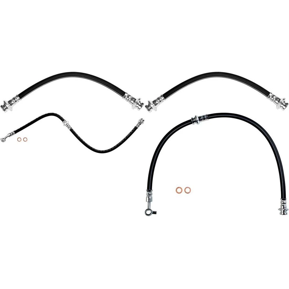 Manguera de freno delantera trasera Sunsong 4 piezas para Nissan Cube 2010-2014 Foto 2 de 4