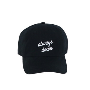 Victoria's Secret Pink Logo Black White Always Down Adjustable Baseball Cap