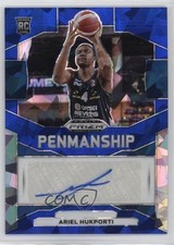 2024 Panini Prizm Draft Picks Penmanship Blue Ice 21/75 Ariel Hukporti Auto 1gh0