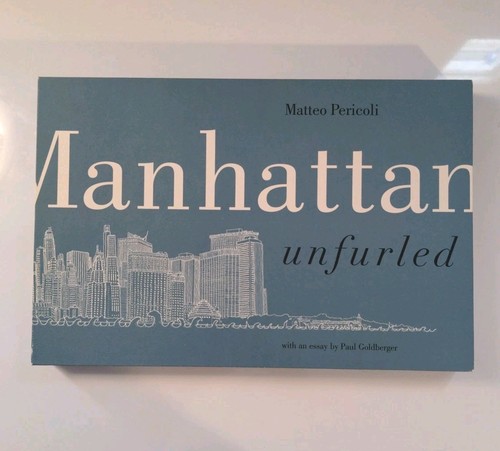 2001 NEW YORK CITY MANHATTAN UNFURLED HUGE FOLDING PANORAMA ILLUSTRATED FIRST... - Picture 1 of 8