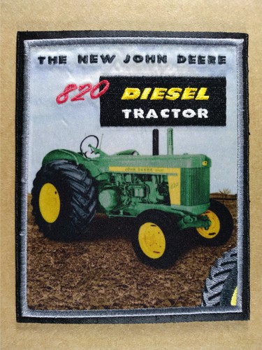 John Deere Model 820 Diesel Tractor  4" x  5"  Vintage Patch - Picture 1 of 2