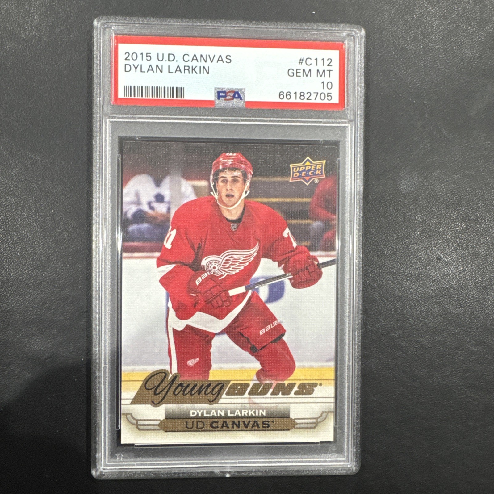 2015-16 Upper Deck - Ud Canvas Young Guns Dylan Larkin #C112 (RC) PSA 10 Gem Mt