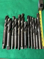 Lot of 12 Morse Taper Drill Bits Lathe Machinist Made USA vintage large size
