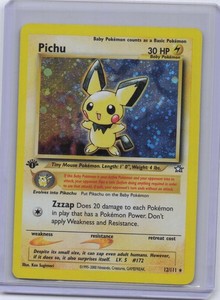 how much is a pichu pokemon card worth 59/106 - ex Emerald Colorless Artist Worth grading 1st edition Pichu?