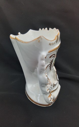 ANTIQUE 1760 SEVRES FRANCE FAN VASE PORCELAIN FLORAL MARKED G WITHIN DOUBLE L L - Picture 11 of 24