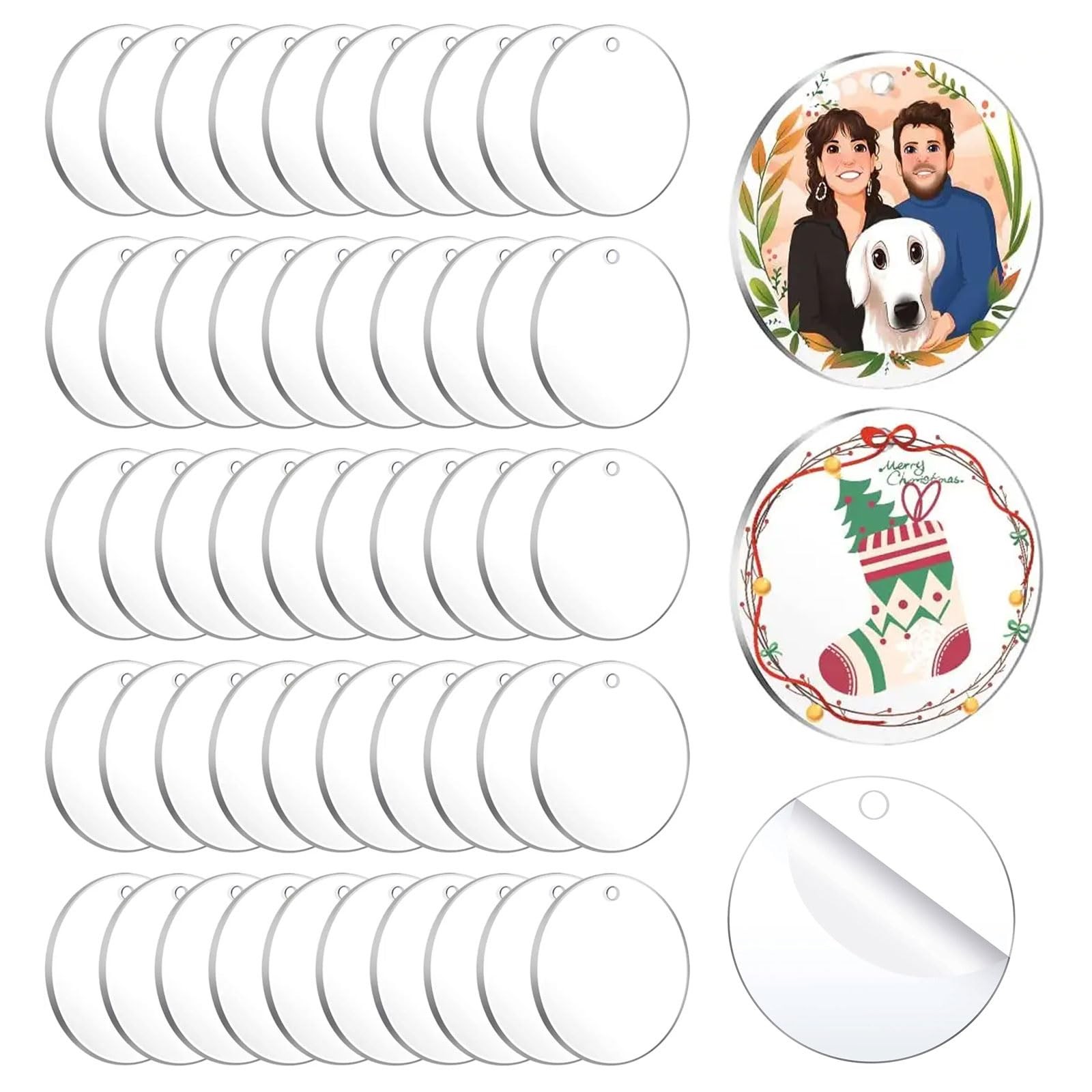 Feuille Acrylique Ronde Transparente 5 cm pour Loisirs Créatifs et Plexi DIY