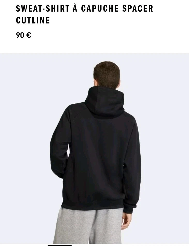 authentique Pull a Capuche Adidas Taille L - Photo 3/4