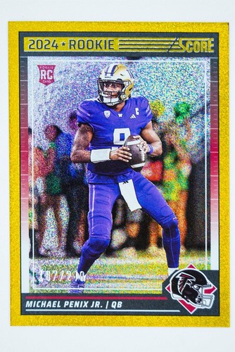 2024 Panini Score GOLD 187/240 Michael Penix Jr. Rookie RC DOTS Sparkle #323 SP