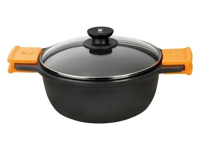 BRA Efficient 5,7 L Schwarz Aluminium Durchmesser unten: 21,8 cm, Durchmesser 28 cm,