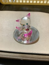 GLASS BARON Crystal Kitty Swarovski Crystal Eyes And Heart