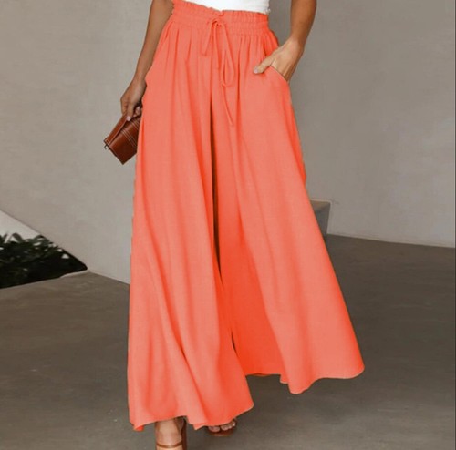 Womens Wide Leg Pants Palazzo Pants Dressy Casual Dress Pants Trousers Plus⭐Size - Picture 18 of 18