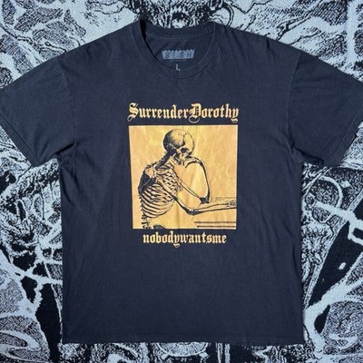 TeamSESH SurrenderDorothy  NobodyWantsMe  Black Skeleton Double-Sided Tee L