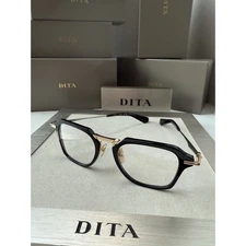 DITA AEGEUS DTX 413-A-01 Black White Gold Palladium Clear Eyeglasses AUTHENTIC