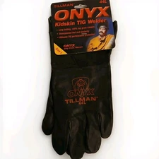 Kidskin 44L Leather & Suede TILLMAN Onyx 4" Cuff Welder Gloves