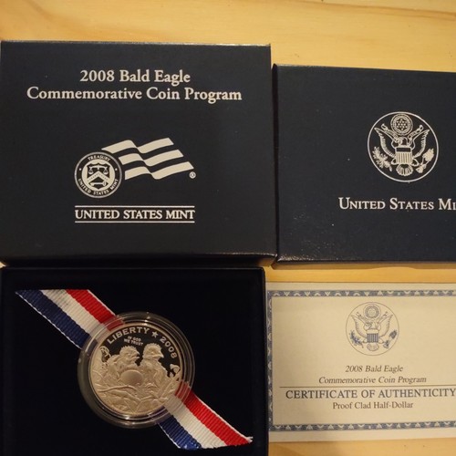 2008 S Bald Eagle US Commemorative Half Dollar OGP COA - Picture 5 of 10