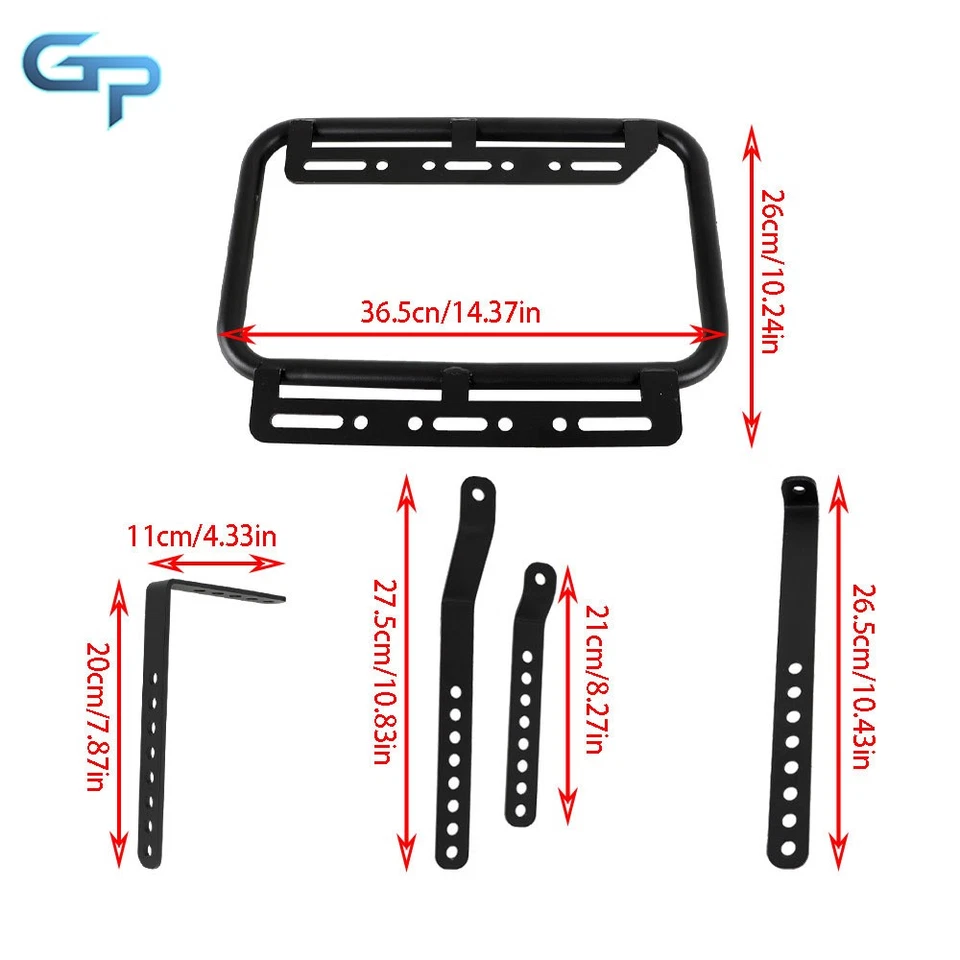 2×Silver 36L Hard Side Saddlebag Box Trunk Tour motorcycle Foto 3 de 4