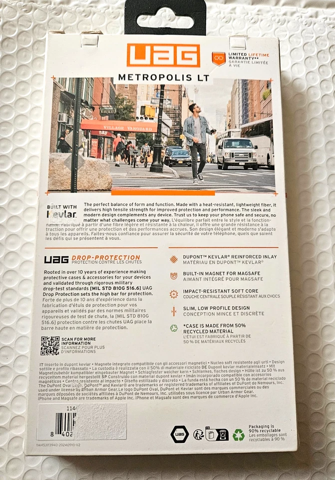 Funda UAG Urban Armor Gear Metropolis LT Apple iPhone 16 Pro Max 6,9" - Negra Foto 2 de 2