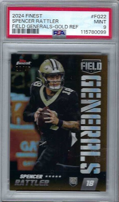 Spencer Rattler Topps Finest Field Generals #FG22 Gold Refractor