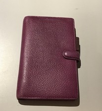 Vintage Filofax Finsbury Raspberry colored personal size organizer
