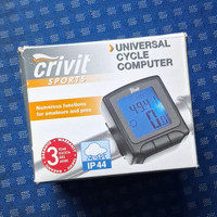 Crivit Sports Universal Cycle Bike Computer Backlight Clock Temp Speed Distance