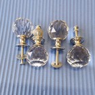 Faceted Crystal Cupboard Door/Draw Knob x4