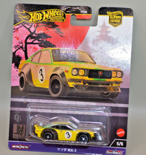 MAZDA RX-3 Yellow HOT WHEELS PREMIUM CAR CULTURE JAPAN HISTORICS