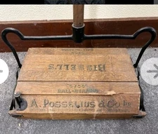 Vintage Antique Bissell's Grand Rapids Wood Carpet Sweeper Cyco