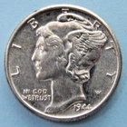 1944-P Mercury Dime Full Bands - Lustrous - Uncirculated - High MS Grade