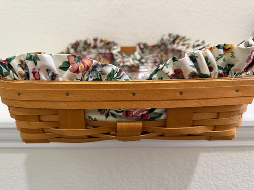 Longaberger Hostess Serving Tray 60011 – with Floral Fabric Liner&Plastic Protec - Bild 6 von 12
