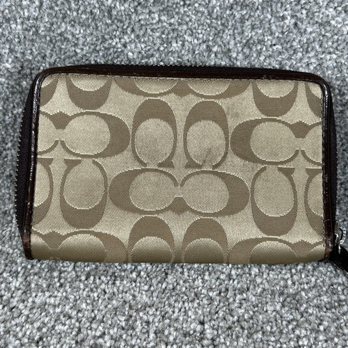 Coach Geldbörse mit Kalbsleder Signaturmuster Ashley hat einige Gebrauchsspuren - Bild 3 von 14
