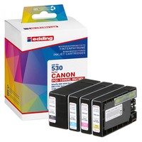 Edding EDD-530 Schwarz, Cyan, Magenta, Gelb Druckerpatronen Kompatibel Zu...