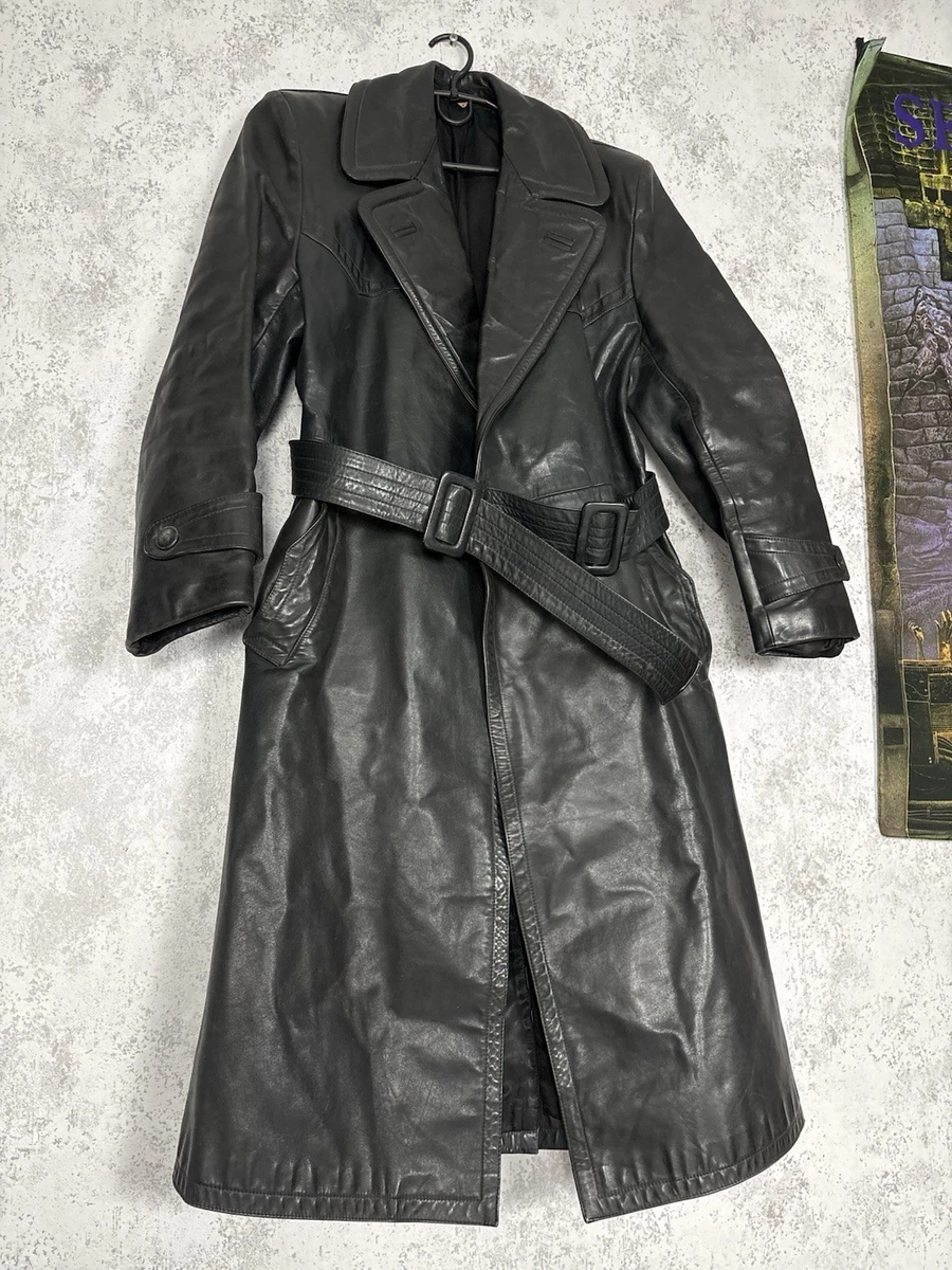 Preços baixos em Trench Coat/Mac Couro Original Vintage Casacos e