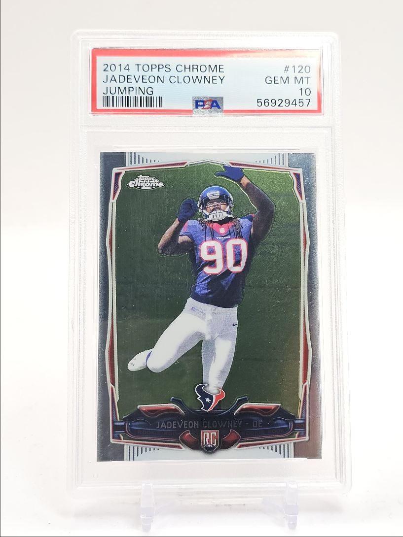 JADEVEON CLOWNEY 2014 TOPPS CHROME ROOKIE JUMPING SP TEXANS RC PSA 10 Q4112