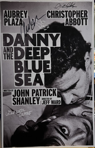 Aubrey Plaza + Signed DANNY AND THE DEEP BLUE SEA Off Broadway Poster Windowcard - Picture 1 of 3