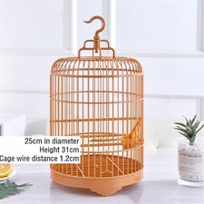 Hanging Birdcage Classic Round Bird Cage Plastic Bird Travel Carrier House