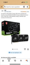 MSI GeForce RTX 4070 Ti Super 16GB Ventus 3X Black OC Graphics Card Used Liknew