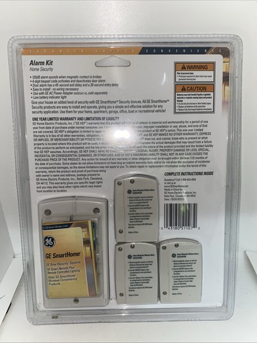 GE Home Security Alarm Kit 3 magnetische Fenster Tür Eingang 4-stellige Tastatur Code - Bild 2 von 8