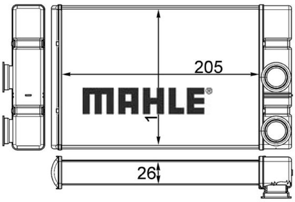 Mahle AH260000S WäRmetauscher FüR Innenraumheizung HeizungsküHler-image