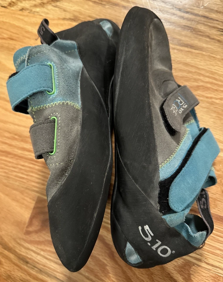 Sapatos de escalada masculinos 5.10 Rogue EUA 9.5 azul/cinza usados - Imagem 4 de 4