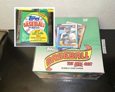 1990 Topps FACTORY SEALED Baseball Wax Box! 36 Packs - Each Pack Factory Wrapped
