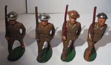 Vtg pre-WW2 1935-'41 Toy Cast Lead Barclay 704 Marching Soldiers on Parade